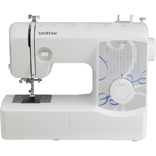 Brother XM3700 Machine, 37 Built-in Stitches, 5 Included Sewing Feet, 17.5 x 7.6 x 14.25 inches, White