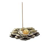 MEDOOSKY Brass Lotus Stick Incense Burner and Cone Incense Holder