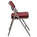 Flash Furniture HERCULES Series Premium Curved Triple Braced & Double Hinged Burgundy Fabric Metal Folding Chair