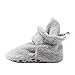 Zutano Unisex Cozie Fleece Baby Booties with Grippers, Baby Essentials, Heather Gray, 18 Months