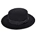 Vbiger Wool Flat Brim Fedora Hat