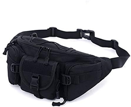 Outdoor Shoulder Military Tactical Backpack Camping Travel Hiking Trekking Waist Bag(Black)