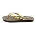 Michael Michael Kors Women's MK Flip Flop Gold Jet Set Logo Print Sandal 8 M