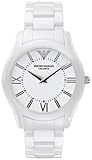 Emporio Armani Super Slim Analog Quartz White Ceramic Mens Watch AR1442