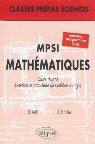 Mathématiques, MPSI