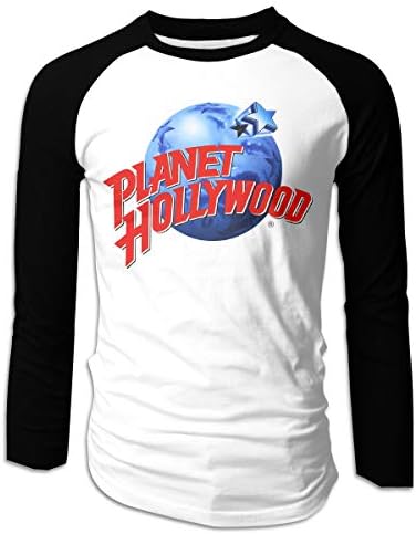 UIQAWQ4 Planet Hollywood Men's Long Sleeve Fit Baseball T-Shirts