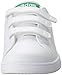 adidas NEO Boy's VS ADVANTAGE CLEAN CMF C Shoe, WHITE/WHITE/GREEN, 12 Medium US Little Kid