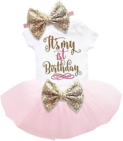 Esclusivo Baby Girl's Knee Length Romper and Skirt Dress (Pack of 3) (FBRASFP_Pink_9-12 Months) (FBRASFP_Pink_9-12 Months)