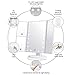 Makeup Vanity Mirror-Lighted Makeup Mirror with Touch Screen-21 LED Lights and Dual Power Supply Trifold Mirror-1X/2X/3X Magnifying Countertop Cosmetic Mirror