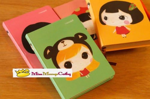 "Cute Doll" 1pc Journal Diary Cute Hard Cover Planner Pocket Girl Notebook Memo