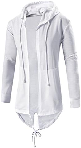 Orlando Johanson New HOT Sale!Men Hoodie Coat, Mens Classic Autumn Winter Long Hooded Trench Coat Cardigan Cloak Coat WhiteX-Large Fashion