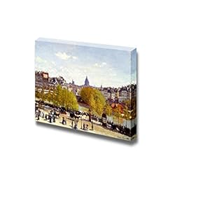 Quai du Louvre,1867 by Claude Monet - Canvas Print Wall Art Famous Oil Painting Reproduction - 12" x 18"