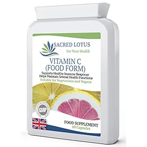 Vitamin C Food Form 60 Capsules – Natural Food State Vitamin C Supplement – UK Manufactured to GMP Quality – Sacred…