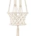 Mkono Macrame Hanging Planter Basket Plant Hanger Home Decor, Up to 8 Inch Flower Pot