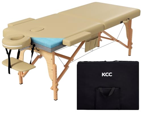 KCC Memory Foam Portable Massage Table, Foldable