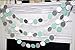 PartyGarden Mint Baby Shower Decorations/Mint Grey White Elephant Baby Shower Supplies TIssue Paper Pom Pom Circle Garland Tassel Garland Mint Bridal Shower Decorations/Mint Grey Birthday Party Decor