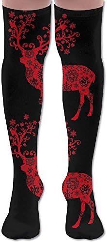 Christmaas Deer Snowflake Casual Unisex Sock Over Knee High Socks Long Athletic Sport Tube Socks