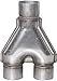 TOTALFLOW TF-SY3025 409 Stainless Steel 3 Inch / 2.5 Inch Y-Pipe-3