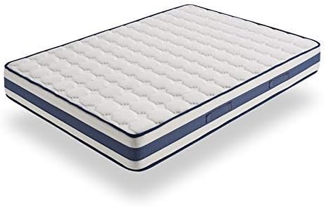 HOGAR24 Memory Foam Mattress Double Sided viscoelastica (Summer and Winter) visco-medicot 3D- 135 x 190