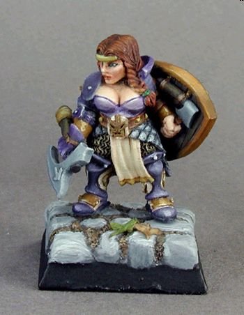 Freja Fangbreaker Dwarf Sergeant Miniature 25mm Heroic Scale Warlord Reaper Miniatures