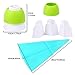 Piping Bag, MCIRCO 3 X Tricolor Couplers ColorSwirl 3-Color Convertors for Russian Piping Tips + 3 X Silicone Piping Bags Pastry Bag Reusable Icing Bag, Cupcake Cake Decorating Supplies(Small)