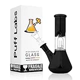 Labs Glass Water Perc Device Blue Beaker 8.5 inch (Black)