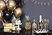 HomyBasic Gold, Black and Confetti Balloons Set 40 Pcs with 50M Ribbon, Perfect for Birthday Parties, Anniversary, WeddingParty Decorations, Graduation Supplies