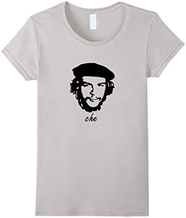 Womens Che Guevara Retro T-Shirt; Best Che Guevara Shirt! Small Silver
