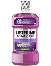 Listerine Total Care Anticavity Mouthwash, 6 Benefit Fluoride Mouthwash for Bad Breath and Enamel Strength, Fresh Mint Flavor, 1 L