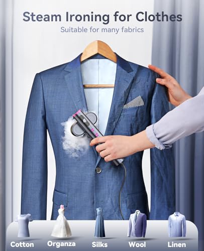 Jack＆Rose Travel Steamer for Clothes,100-240V Dual Voltage Clothes Steamer, Handheld Garment Steamer Clothing, Portable Travel Iron for Global Travel & Home