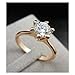 Yoursfs Ring Size 9 Unique Solitaire Cubic Zirconia CZ Engagement Ring 18K Rose Gold Plated Jewelry Rhinestone Promise Gift Ring