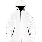 Brother Wang Reflective Men Jacket Hip Hop Night Shiny Coats Hooded Jackets Streetwear Dancer Fashion Windbreaker