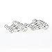 Coolrunner Lot of 10pc 14G Belly Button Ring Body Jewelry Piercing 10 Pack (Silver)