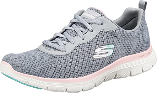 Flex Appeal 4.0 Brilliant View Regular, Zapatillas Mujer, Gray Mesh Light Pink Trim, 37.5 EU