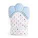 My Mini Mitt - TEETHING MITTEN - Soothing Gum Relief Toy Glove & Natural Remedy for Babies, Infants & Toddlers, 3-12 Months - Baby Shower Present + BONUS Hygienic Travel Storage Pouch (Pastel Blue)