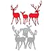Christmas Metal Cutting Dies Deer for Card Making, Staron Cut Die Metal Stencil Template Mould for DIY Scrapbook Embossing Album Paper Card Craft (F)