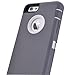 iPhone 6 Plus/6S Plus Case, Maxcury Hybrid Rubber Plastic Impact Defender Rugged Hard Case with Built-in Screen Protector and Belt Clip Holster(Gray/White & Clip)
