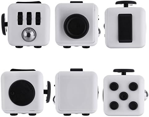 VHEM Fidget Cube Relieves Stress And Anxiety for Children and Adults Anxiety Attention Toy (White)