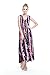 Women's Hawaiian Maxi Tank Elastic Luau Dress Pink Panel Black