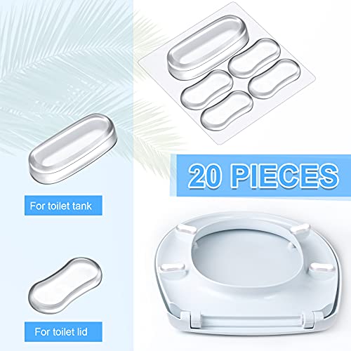 20 Pieces Toilet Seat Bidet Replacement Kit Quiet Soft, Silicone Rubber