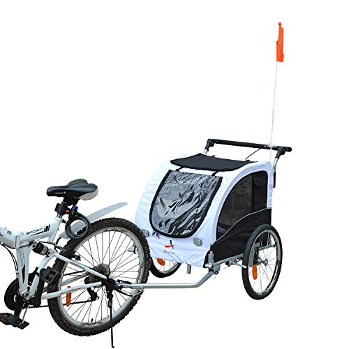aosom elite pet bike trailer