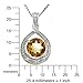 Sterling Silver Citrine Pendant (1.30 CT) With 18 Inch Chain