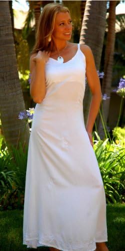 1 World Sarongs Womens White Sequined Summer Dress - Large