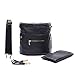 miss fong Mini Diaper Bag Leather, Small Diaper Bag with In bag organizer, Insulated Pocket and Shoulder Strap(Black)