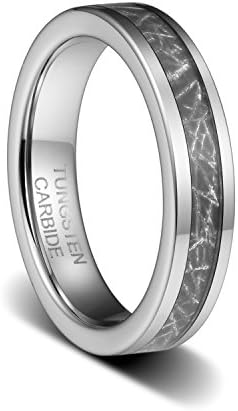 TUSEN JEWELRY 4mm Tungsten Carbide Female Fashion Ring Imitated Meteorite Inlay