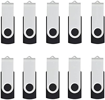 areFlash 10Pcs USB 2.0 Flash Drive Memory Stick Fold Storage New Design Easy to Carry (4GB, Black)
