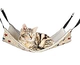 Hanging Cat Hammock - Ferrets Too! Simply Attach to Chair / Cage / Tower- Creates Large Bed for Your Pet - 21