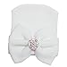 WILLTOO Newborn Lovely Soft Cute Hat Bow Baby Girl Hospital Beanie Hat (B)
