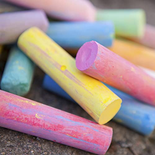 Sidewalk Chalk Set, Keebor 52 Pcs 8 Colors Jumbo Chalks Bulk with