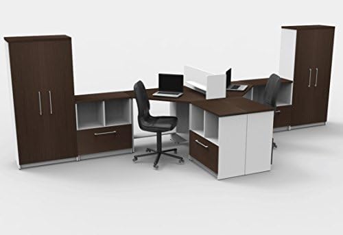 TeamTIMEoffice Compact Space Maximum Collaboration Corner Desk, Triangular